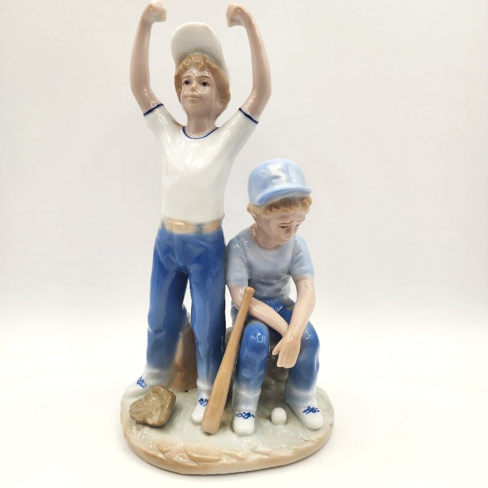 PAUL SEBASTIAN Boys of Summer Home Run Baseball Porcelain Sculpture 1989
